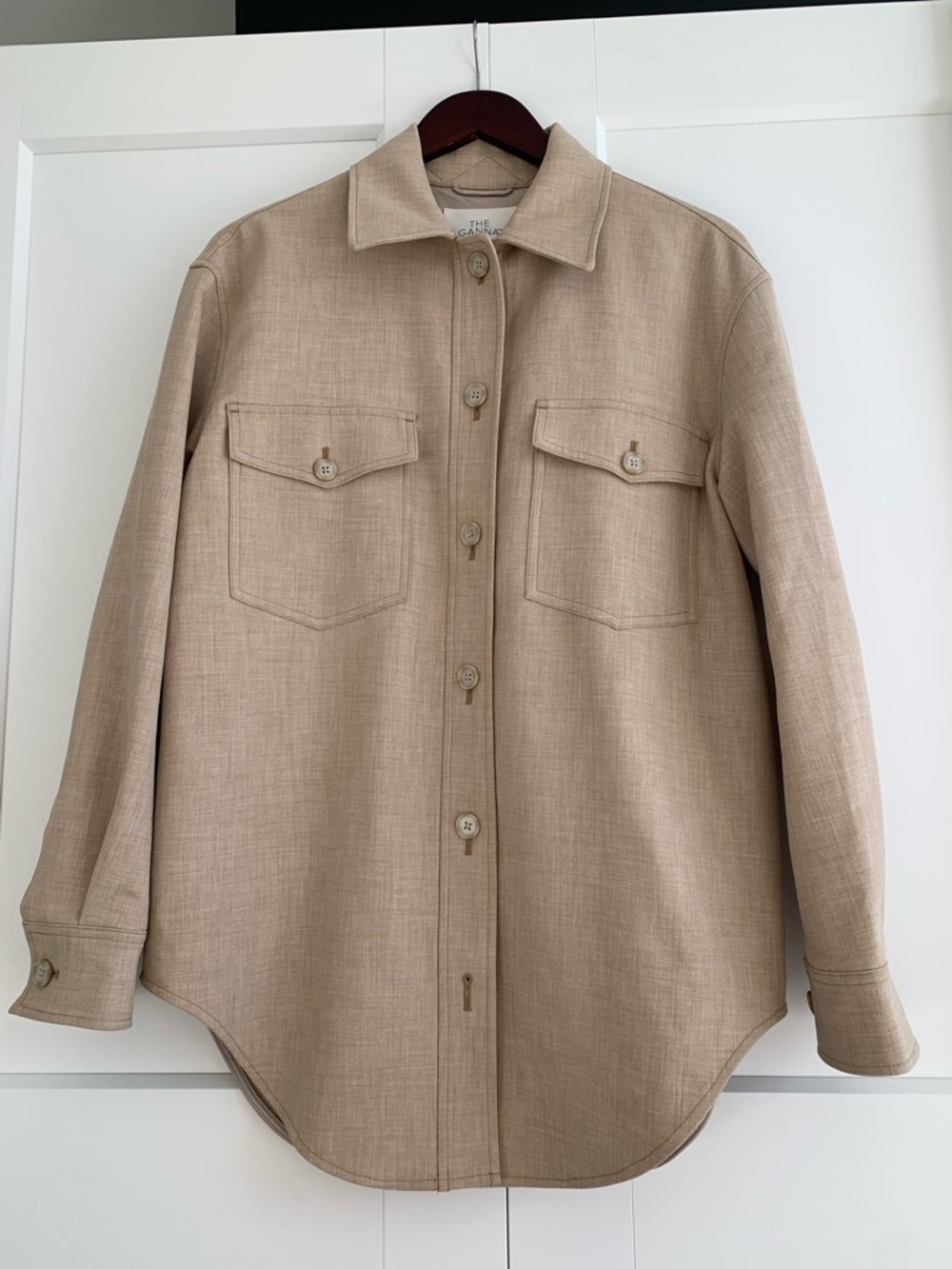 Wilfred the Ganna Shirt Jacket Women’s oversized S in Heather Oat Beige